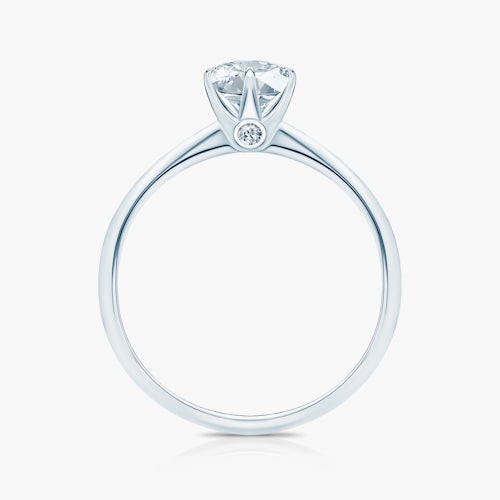 Pierścionek zaręczynowy The Journey: białe złoto, akwamaryn